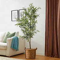 Glitzhome® 6ft. Potted Faux Olive Tree