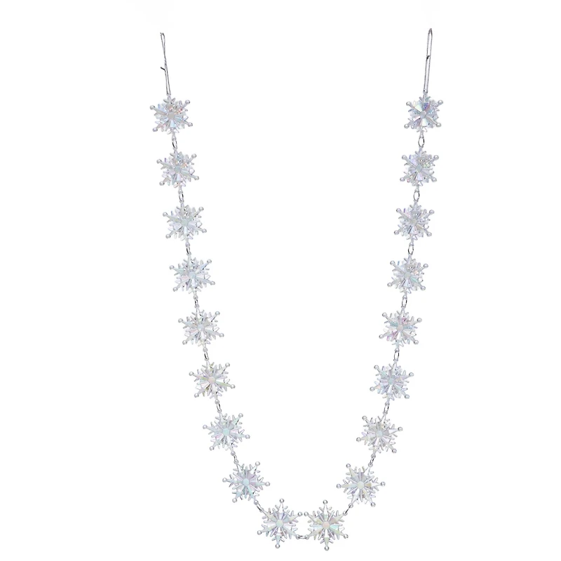 6ft. Iridescent Snowflakes Garland by Ashland®
