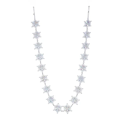 6ft. Iridescent Snowflakes Garland by Ashland®