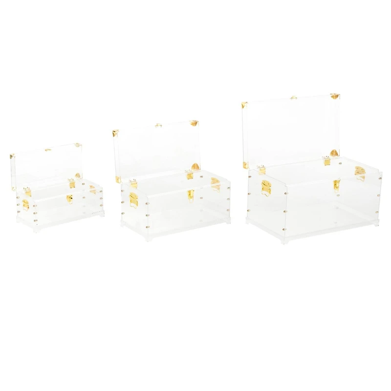 Clear & Gold Acrylic Trunk Set