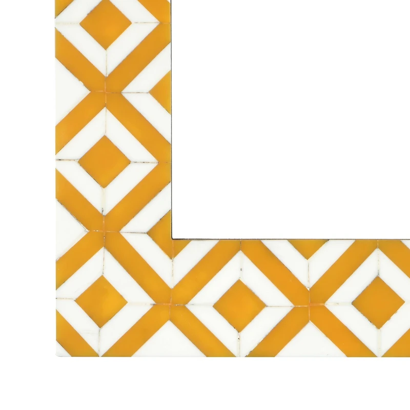 4" x 6" Yellow & White Tile Tabletop Frame, Treasured Finds by Ashland®