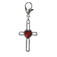 Charmalong™ Red Heart & Cross Charm by Bead Landing™