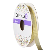 12 Pack: 1/4" x 15yd. Lamé Gold Ribbon by Celebrate It® 360°™