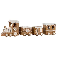 17.75" Frosted Gingerbread Train Tabletop Christmas Decoration