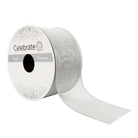 1.5" x 3yd. Metallic Sheer Wired Ribbon by Celebrate It™