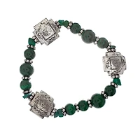 John Bead Malachite No.99 Natural Stone Stretch Bracelet