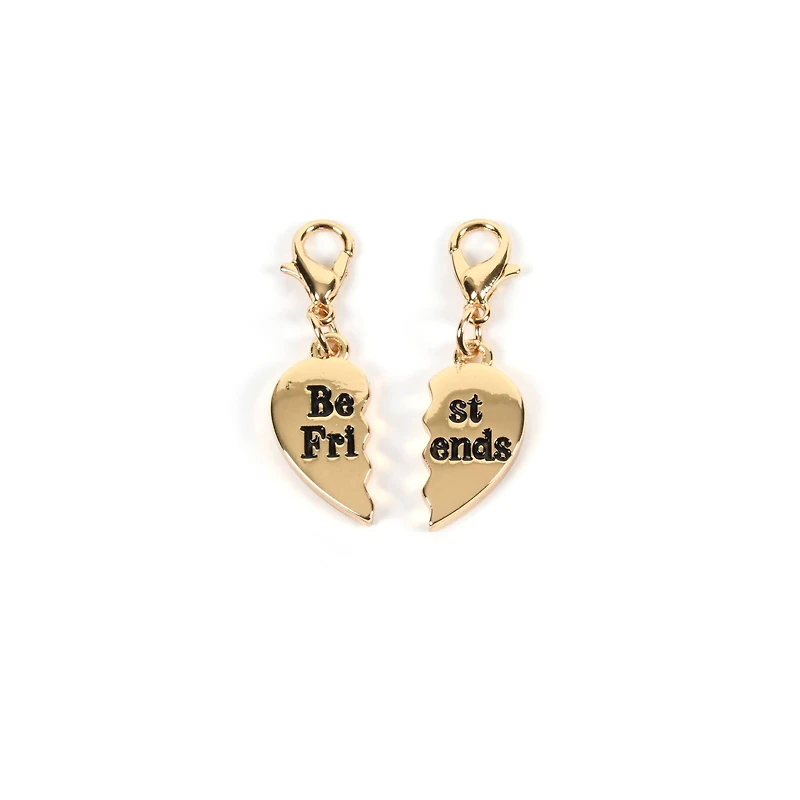 Gold Best Friends Heart Charm Set by Bead Landing™