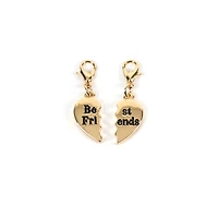 Gold Best Friends Heart Charm Set by Bead Landing™