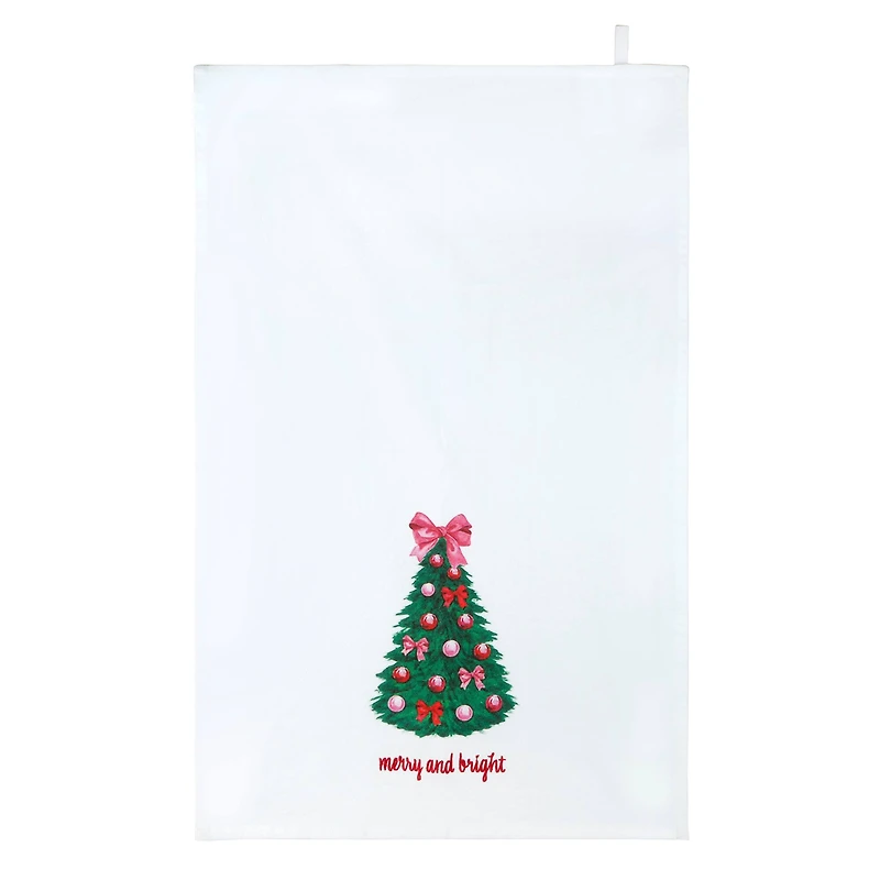 Tree with Bow Tea Towel by Makery™