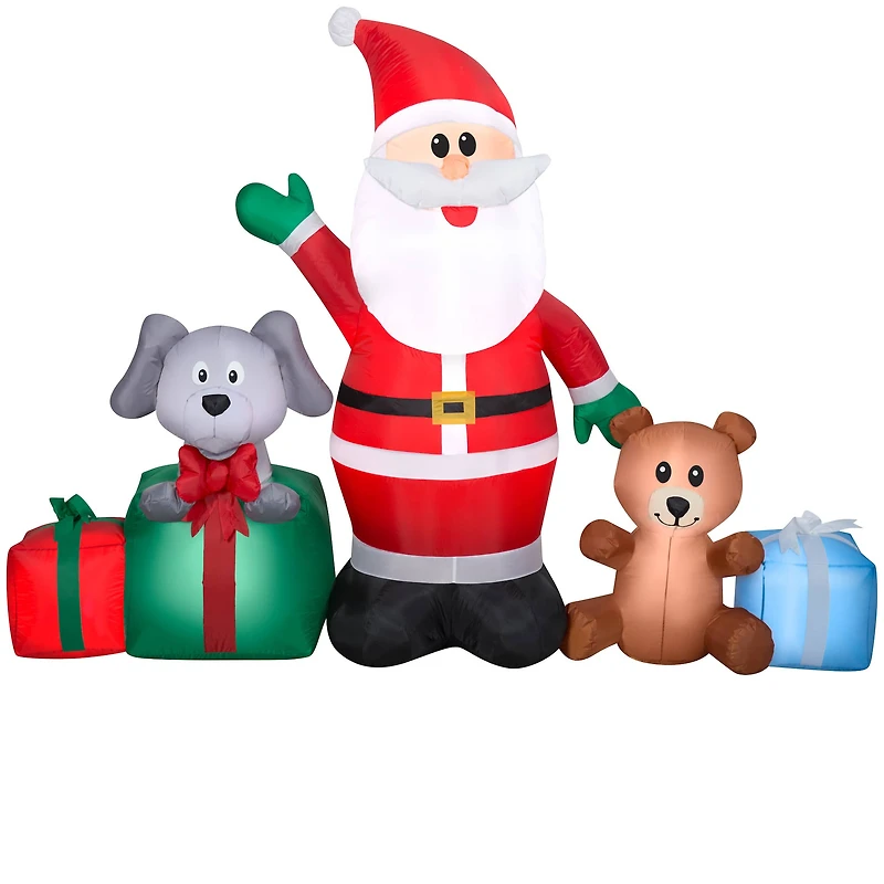 5ft. Airblown® Inflatable Christmas Santa and Friends