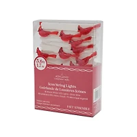 18ct. Warm White LED Cardinal String Lights on Silver Wire by Ashland®