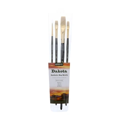 Princeton™ Dakota™ Synthetic Hog Bristle 4 Piece Brush Set