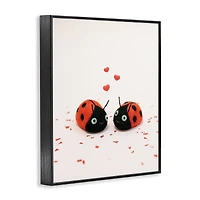 Stupell Industries Ladybugs Valentine's Hearts Framed Giclee Art