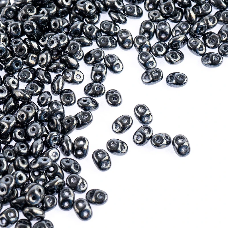 12 Pack: Superduo Two-Hole Czech Glass Beads