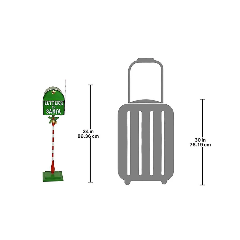 Design Toscano 3ft. Letters for Santa Metal Holiday Mailbox