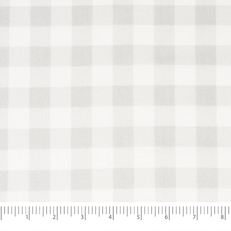 SINGER Christmas Grey Plaid Cotton Fabric