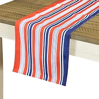 71" Red, White & Blue Striped Table Runner