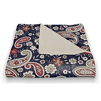 Patriotic Paisley Coral Fleece Blanket