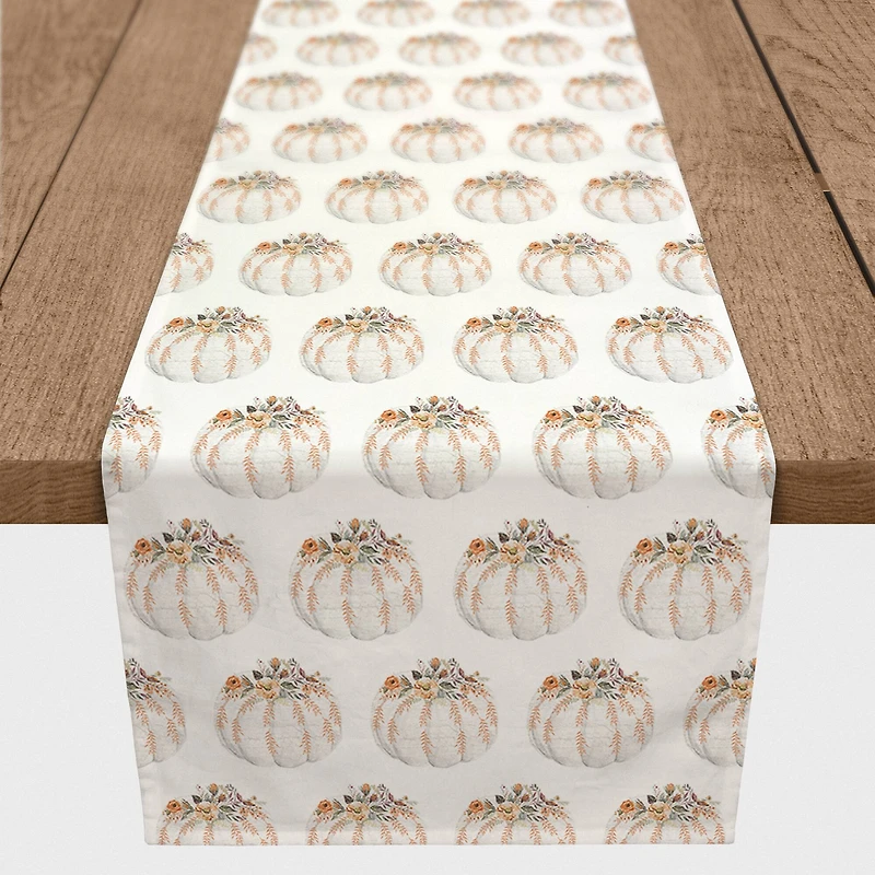 72" Chic Pumpkins Table Runner 