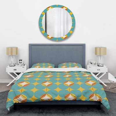 Designart 'Diamond Retro IV' Mid-Century Duvet Cover Set