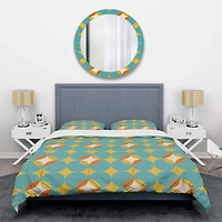 Designart 'Diamond Retro IV' Mid-Century Duvet Cover Set
