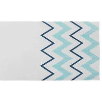 Off White Base Embroidered Chevron Table Runner