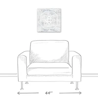 White Textured Medallion I 16" x 16" Canvas Wall Art