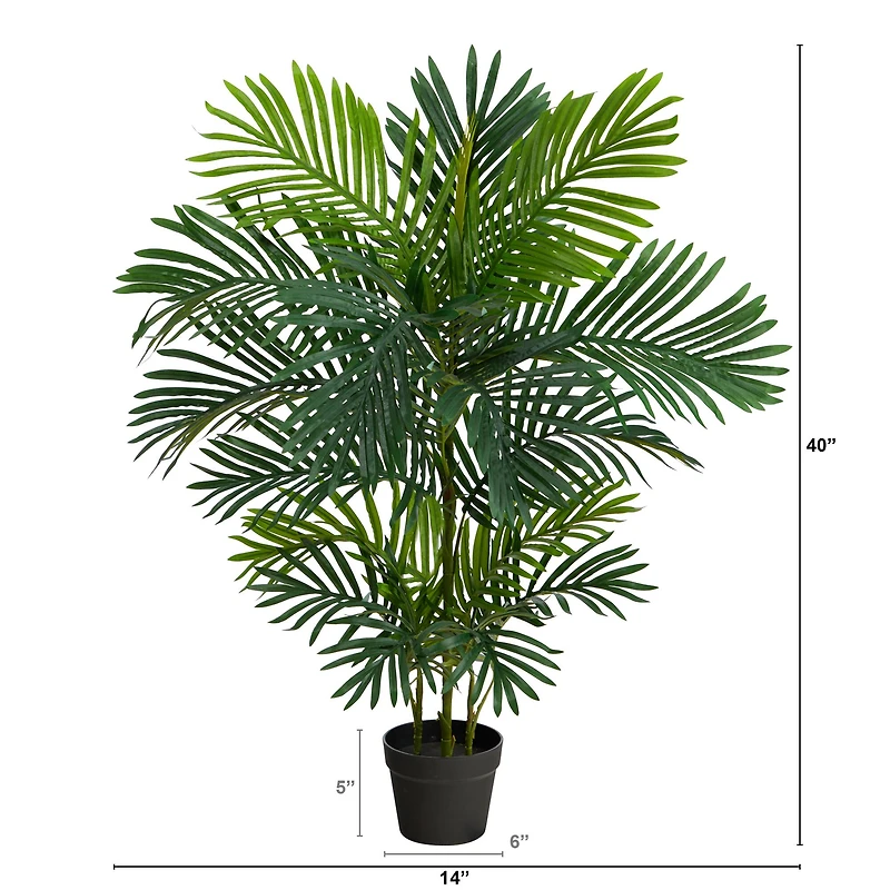3.5ft. Potted UV Resistant Areca Palm Tree