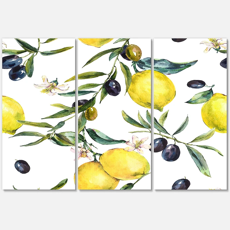 Designart - Lemon and Olive Branches II