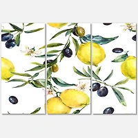 Designart - Lemon and Olive Branches II