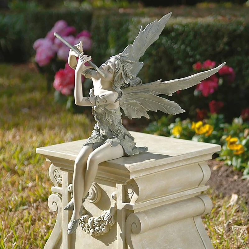 Design Toscano 19" Fairy of the West Wind Sitting Statues, 2ct.