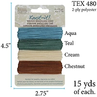 Beadsmith® Knot-it!™ Beach Waxed Brazilian Cord 