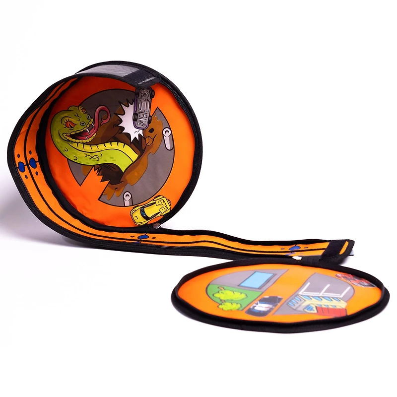 Tara Toy ZipBin Hot Wheels Wheelie Track Pack & Racetrack Mat