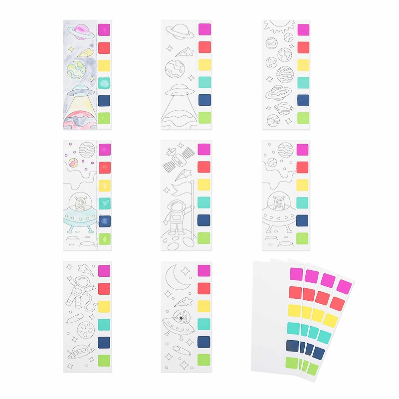 Little Yellow Bicycle® Outer Space Watercolor Bookmarks Kit