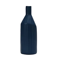 Hello Honey® 11" Navy Ceramic Bottle Vase