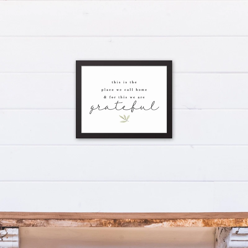 For this we are Grateful 11" x 14" Black Framed Canvas