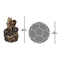 Design Toscano Primavera della Vita Cascading Waterfall Illuminated Tabletop Fountain