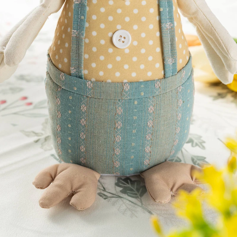 Glitzhome® 15.75" Easter Fabric Boy Duck Figurine