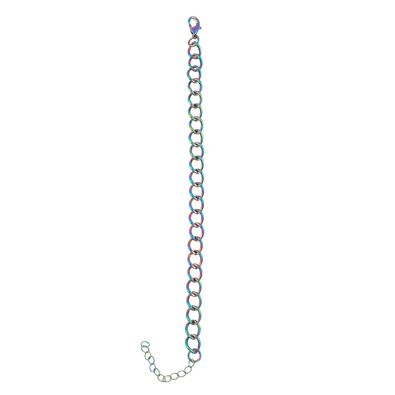 7.5" Oil Slick Curb Charm Bracelet by Bead Landing™