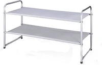 NEX™ Oumilen Silver 2-Tier Stackable Shoe Rack