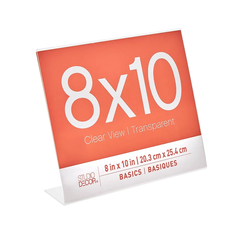 12 Pack: Acrylic Bent Horizontal 8" x 10" Frame, Basics by Studio Décor®