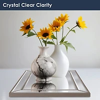 Head West 30" Silver Metro Beaded Glass Framed Vanity Mirror