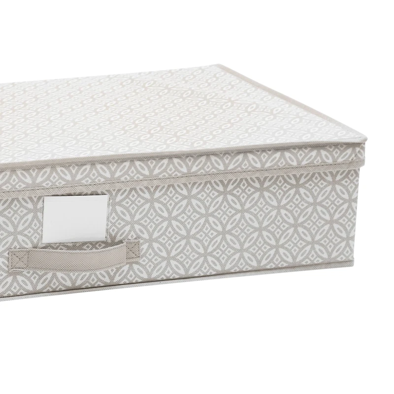 Simplify Gray Boho Under the Bed Storage Box