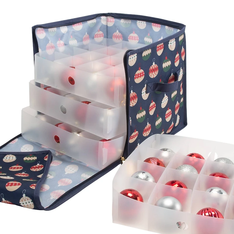 Laura Ashley 64ct. Stackable Christmas Ornament Storage Box