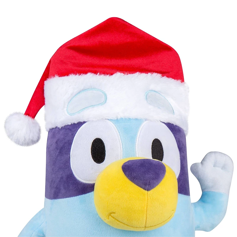 18" Bluey Holiday Greeter with Santa Hat