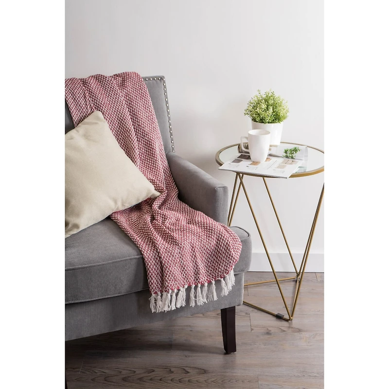 DII® Barn Red Woven Throw