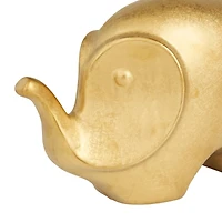 Set of 2 Gold Stoneware Glam Sculptures, 7" x 9" x 4"