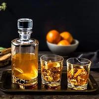 JoyJolt® Carina Whiskey 5-Piece Crystal Decanter Set
