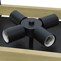 Lalia Home 14" Barnlit 4-Light Decorative Squared Metal Flush Mount