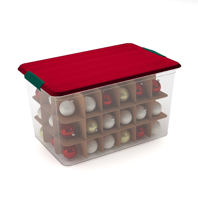 61.5qt. Latching Ornament Storage by Simply Tidy®